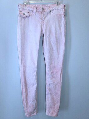 True Religion Light Pink Skinny Jeans Size 29